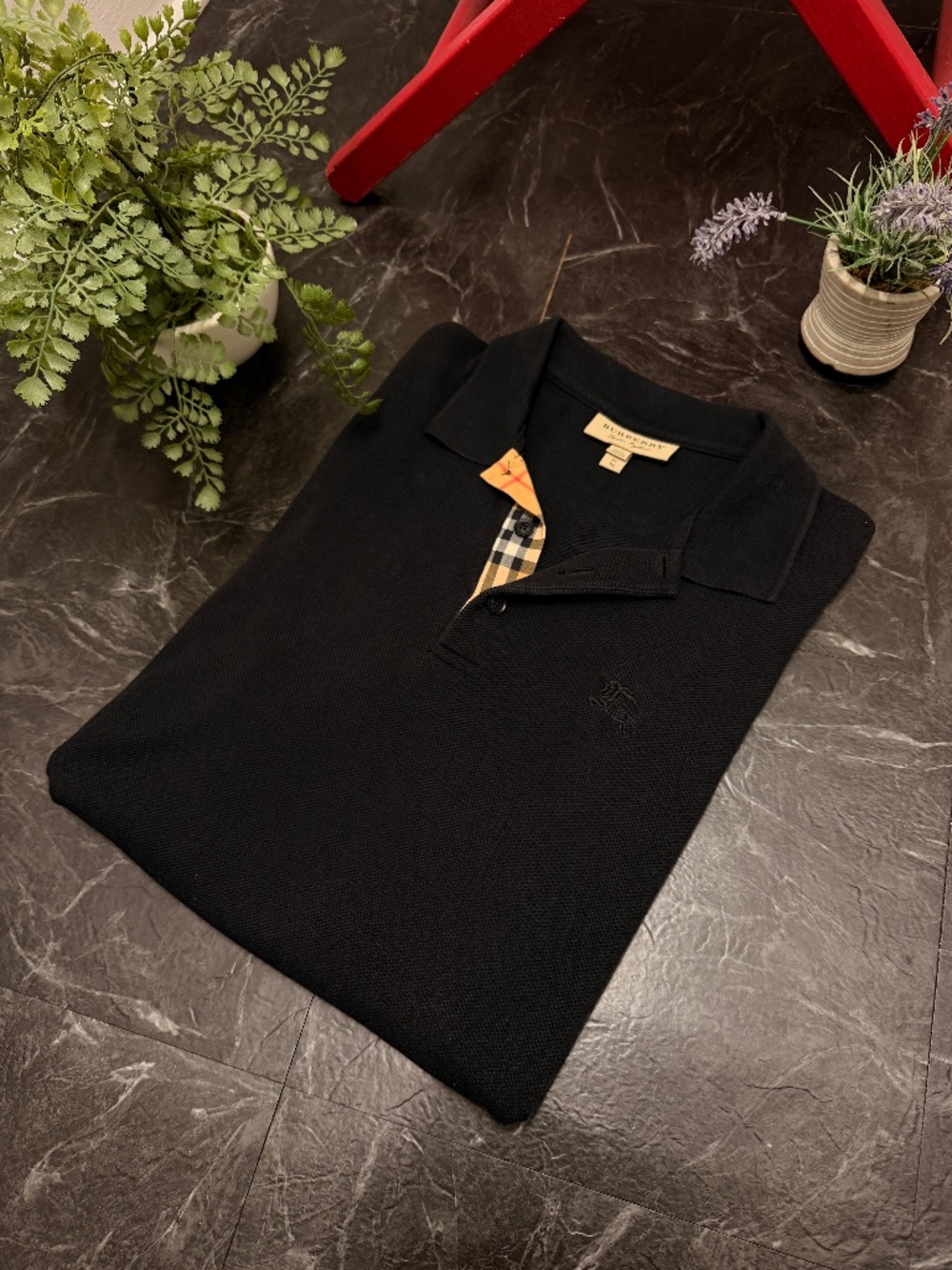Burberry - Polo - Black Nova Check - Size XL